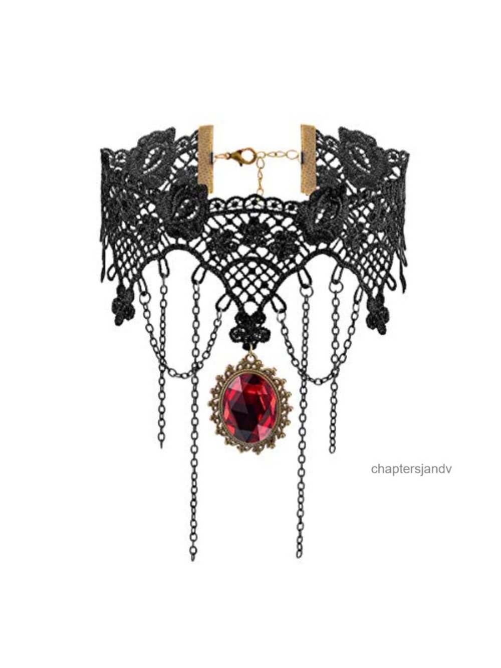 Halloween Choker Necklace Crystal Rhinestone Adjustable Costume Jewelry for